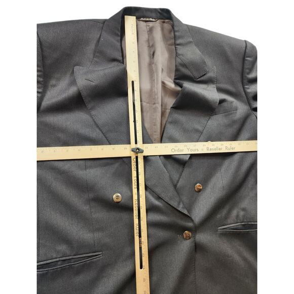 Canali Milano Blazer Jacket 58L US 48L Double Breasted Suit Coat Wool Italy - Picture 6 of 16